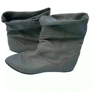 VTG Dexter USA Slouchy Tan Leather Low Heeled Boot Women's Size 6 1/2